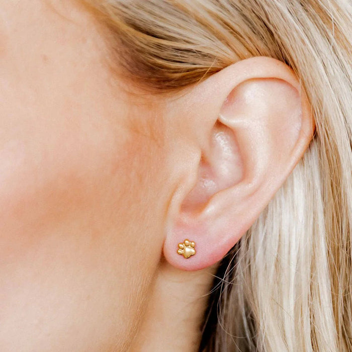 These 5mm studs feature a cute and detailed paw print design, making them the perfect accessory for both teens and adults.