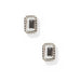 These 10mm studs feature a sleek rectangular design with a dazzling stone at the center, surrounded by a polished silver frame that adds sophistication to the look.