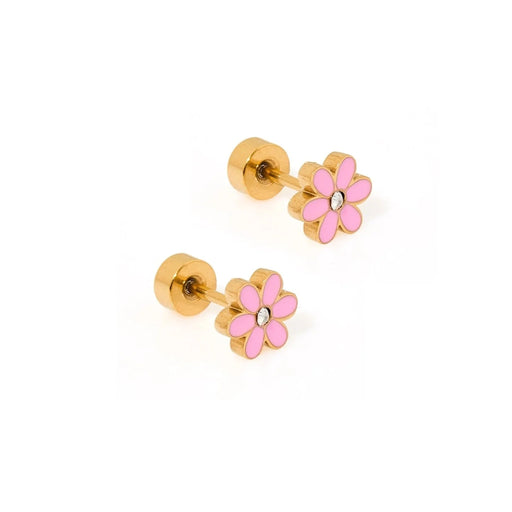 Our Alli Pink Screwback Stud Earrings are made from 100% surgical-grade stainless steel, ensuring they are safe for sensitive ears and nickel-free. 