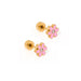 Our Alli Pink Screwback Stud Earrings are made from 100% surgical-grade stainless steel, ensuring they are safe for sensitive ears and nickel-free. 
