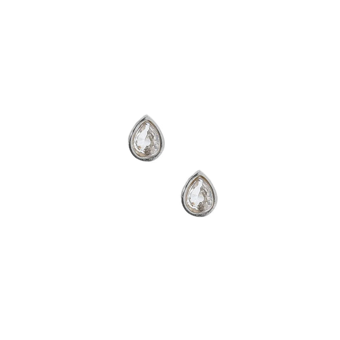 The Paloma Pear Silver Screwback Stud Earrings offer a refined and elegant design with a modern twist.
