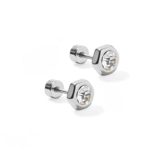 Crafted from 100% surgical-grade stainless steel with a silver-plated finish, these earrings are both lightweight and durable, making them the perfect waterproof staple for everyday wear.