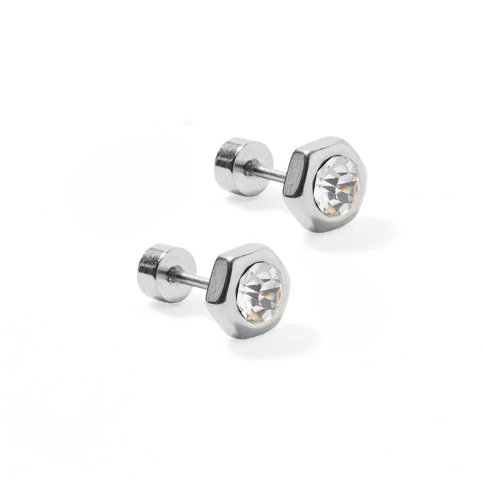 Crafted from 100% surgical-grade stainless steel with a silver-plated finish, these earrings are both lightweight and durable, making them the perfect waterproof staple for everyday wear.
