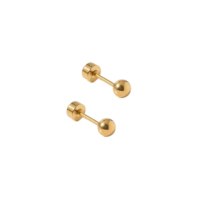 A timeless essential, the Evelyn Gold Screwback Stud Earrings are designed for effortless everyday wear.