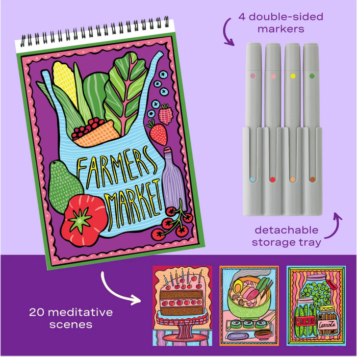 This Lifelines FlowArt Color-to-Reveal, Foodie Fun offers a fun and relaxing way to enjoy creative, screen-free time.