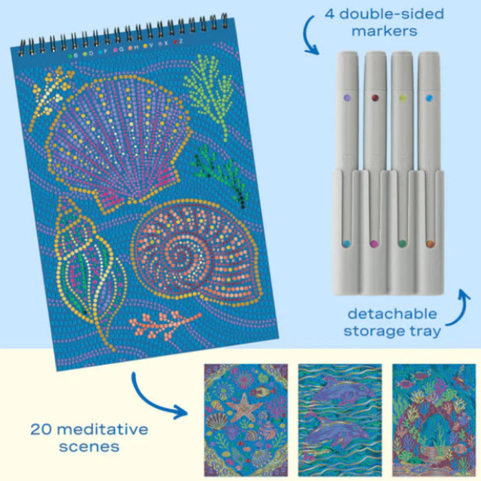 Pads are guided art meditations designed to help you access a calming flow state. 
