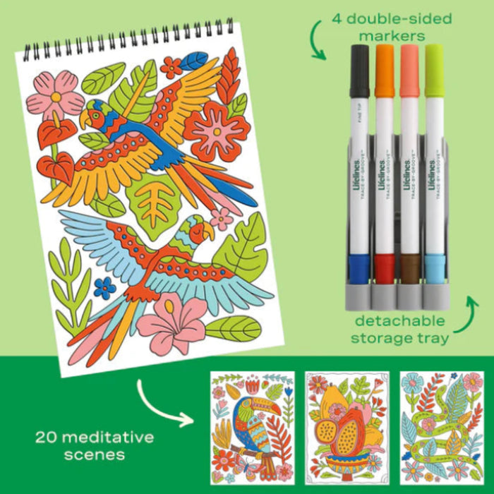 Pads are guided art meditations designed to help you access a calming flow state