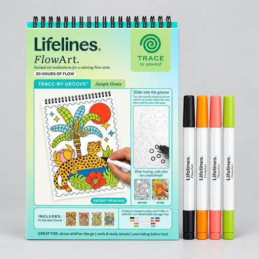 Pads are guided art meditations designed to help you access a calming flow state