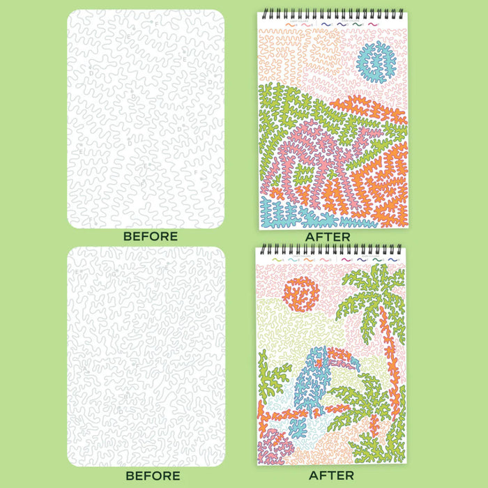 This Lifelines FlowArt Trace-By-Letter, Pack Your Bags offers a relaxing way to enjoy guided, screen-free creativity.