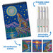 Lifelines FlowArt Winter’s Glow Dot-By-Letter art pad with a snowy nighttime scene and double-sided metallic ink markers.
