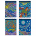 Lifelines FlowArt Winter’s Glow Dot-By-Letter art pad with a snowy nighttime scene and double-sided metallic ink markers.