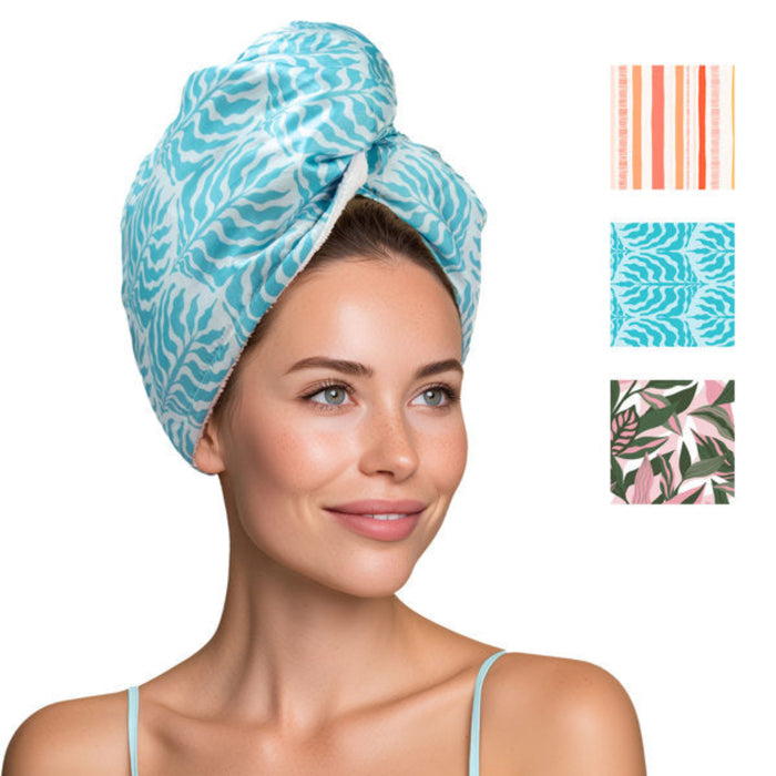 Gently absorbs moisture while protecting hair from frizz and breakage.