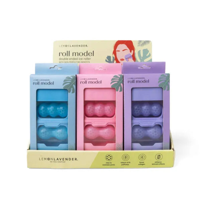 The DM Merchandising Lemon Lavender Roll Model Double-Ended Ice Roller delivers a salon-quality cold therapy experience at home. 
