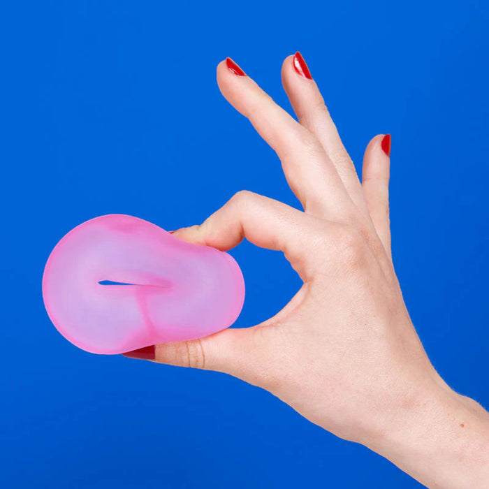 Soft and squishy stress loops with a memory gel filling in a rainbow of colors.