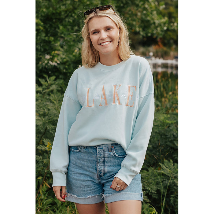 Lakegirl-womens crew neck sweatshirt-essentials crewneck-Lake-Summer clothes