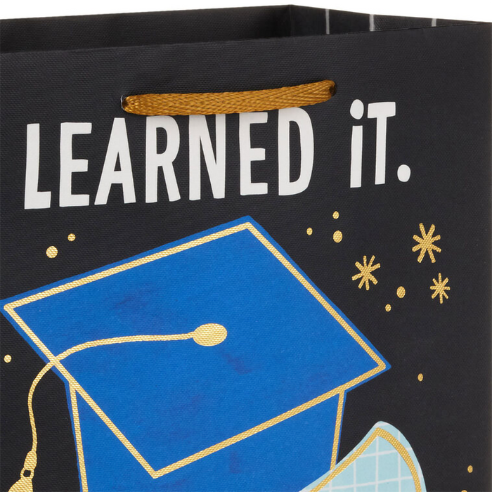 Hallmark : 9.6" Learned It, Earned It Medium Graduation Gift Bag
