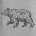 Close-up of Life Is Good Fineline Bear Tee design showing detailed fineline bear illustration.