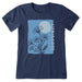 Life Is Good Flower Sun Tee – navy women’s t-shirt with daisy and sun graphic.