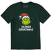Front view of Life is Good Men’s Father Grinchmas tee featuring the Grinch and festive lettering.