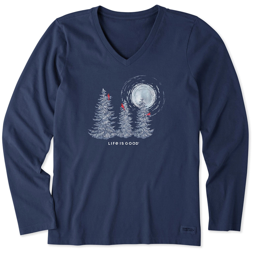 【希少品】Seasons' End / Moments In Life Life Is Good : Snowy Pines with Cardinals Tee - Annies Hallmark