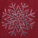 Close-up of Life Is Good Sparkle Snowflake graphic made of dotted shimmer pattern with text in the center