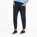 Front view of Life Is Good Women’s Solid Crusher-Flex Jogger in Inkwell Blue with relaxed fit and functional pockets
