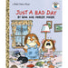 Book cover of 'Just a Bad Day' by Gina and Mercer Mayer with cartoon characters in a room.