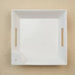 Durable, lightweight, and effortlessly chic, the square melamine tray brings both style and practicality to the table
