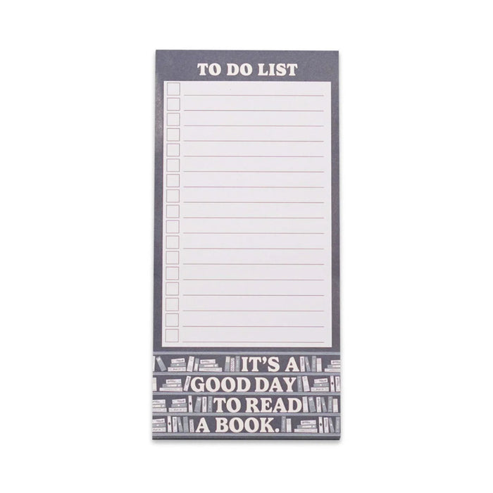 Memo Pad featuring "It's A Good Day To Read A Book" quote for book lovers, note-taking, and daily planning.