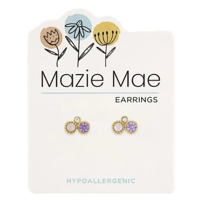 Center Court : Purple Trio Earrings Mazie Mae at Annie's Hallmark