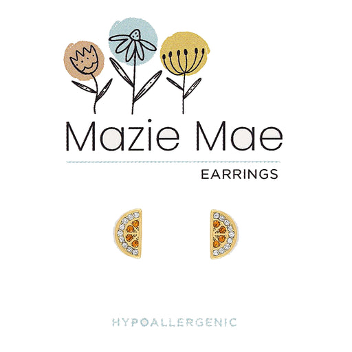 Mazie Mae Gold Orange Slice Stud Earrings