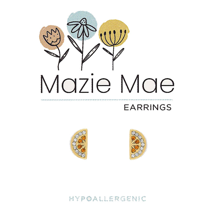 Mazie Mae Gold Orange Slice Stud Earrings