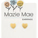Gold Solid Heart Stud Earrings feature a timeless gold finish