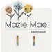 Multi-Color CZ Bar Silver Stud Mazie Mae Earrings