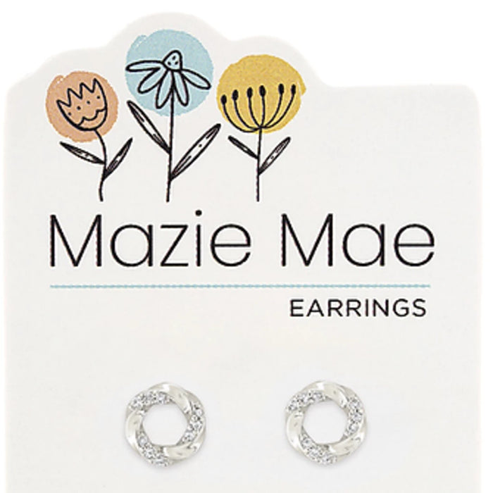 Stylish silver maze earrings with a complex design, perfect for adding a touch of sophistication to any outfit.