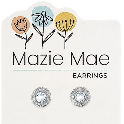 White gold maze mae earrings featuring a unique, intricate pattern, perfect for adding elegance to any outfit.