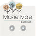 White gold maze mae earrings featuring a unique, intricate pattern, perfect for adding elegance to any outfit.