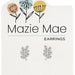 Timeless earrings blending gentle color tones with a refined silver finish