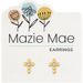Gold Bubble Cross Stud Mazie Mae Earring
