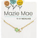 Stunning Maze Mae necklace with a central green crystal and delicate diamond embellishments.