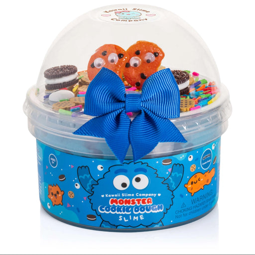 Toy set with cookie-themed figures inside a clear container on a white background