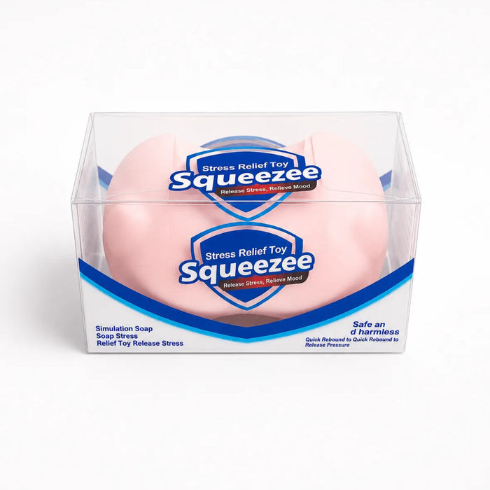 Modek Sports Crunchy Soap Squeeze Ball measuring 3.5 inches, featuring a smooth soap-shaped exterior and crunchy sensory bead filling.
