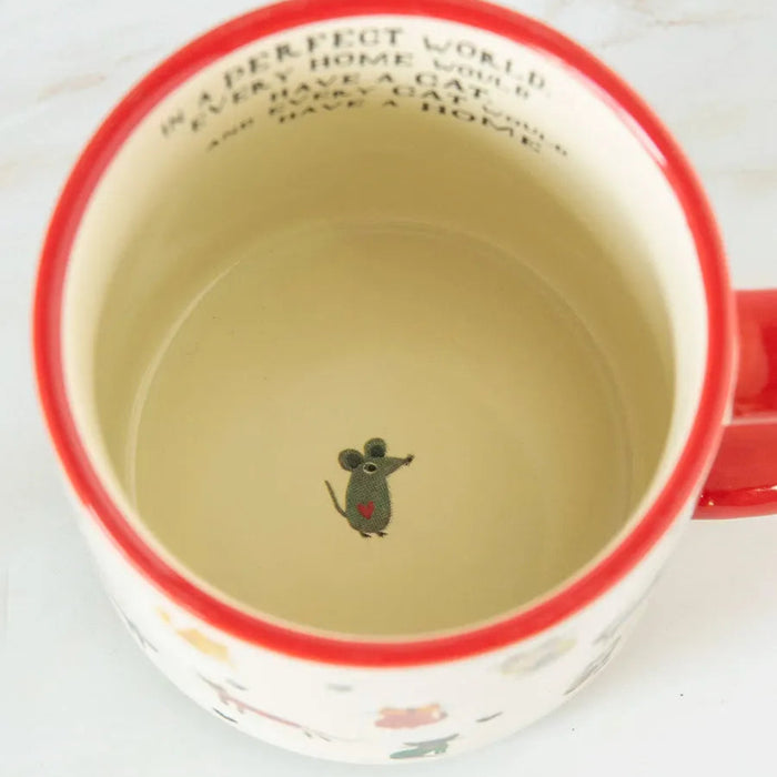 Bungalow Mug featuring the message “Every Home Has A Cat” for cat lovers.