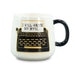 Ceramic mug featuring "I Will Write My Book" quote for writers, authors, and book lovers.