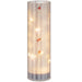 The Ganz LED Light Up Cardinal on Birch Tree Pillar Set features a vibrant red cardinal perched on a beautifully detailed birch tree pillar illuminated by soft LED light.
