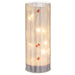 The Ganz LED Light Up Cardinal on Birch Tree Pillar Set features a vibrant red cardinal perched on a beautifully detailed birch tree pillar illuminated by soft LED light.