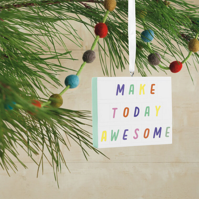 Hallmark : Make Today Awesome Letter Board Hallmark Ornament