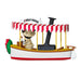 Model of a boat with a character inside, resembling a scene from 'Jungle Cruise'.