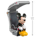 Disney Mickey Mouse hang-glider Christmas ornament front view with silver accents and red arrow details