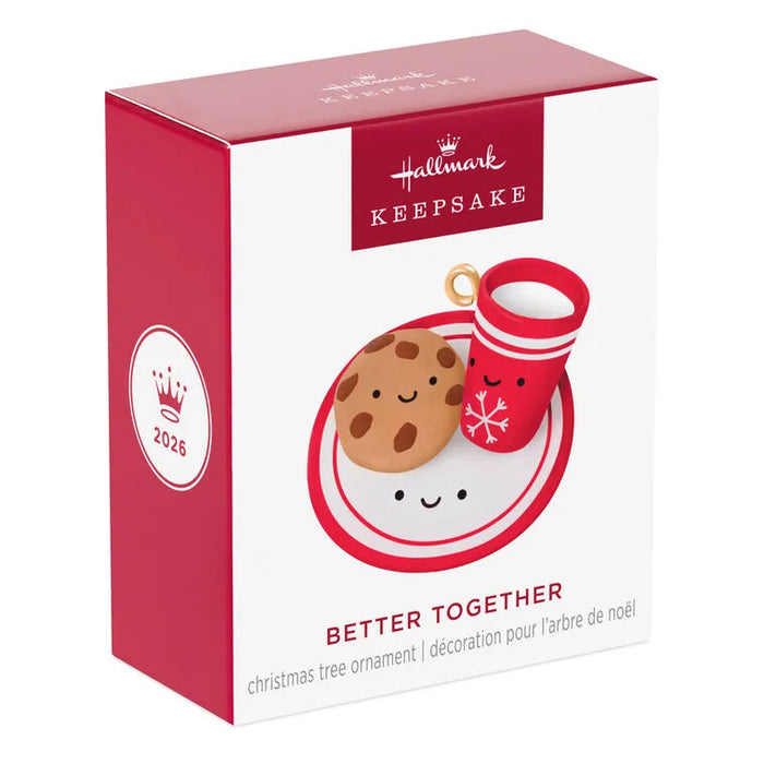 Hallmark : 2026 Keepsake Mini Milk and Cookies Better Together Ornament, 0.75" (348)